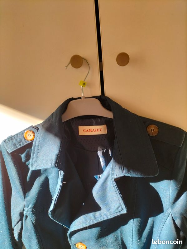 Gabardine bleue marine (image 1)