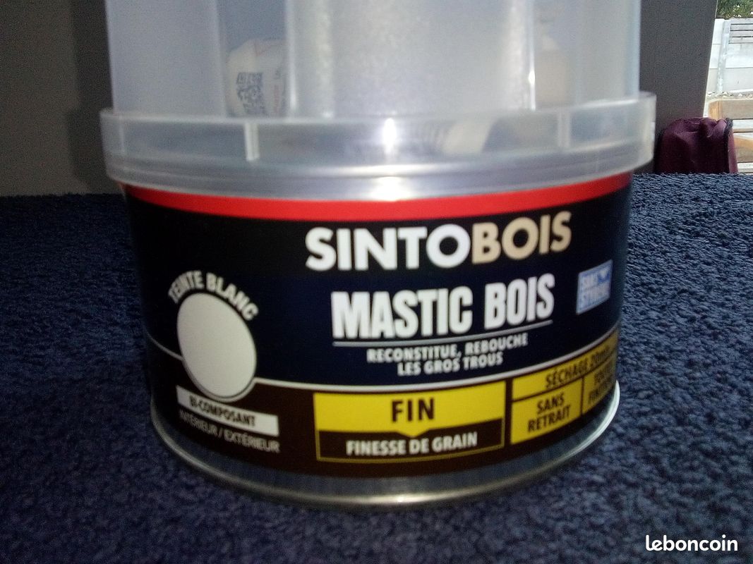 Pâte à bois / Mastic bi. Composant Sintobois blanc neuf (image 1)