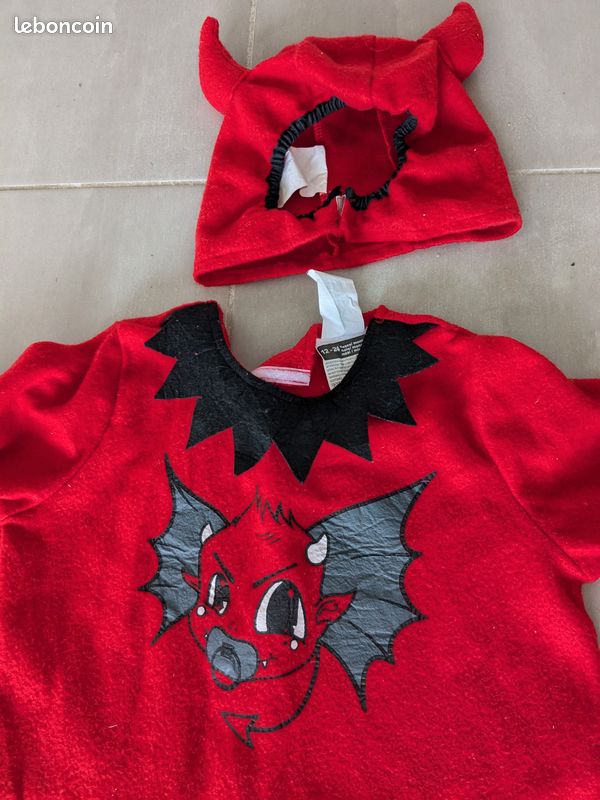 Déguisement diablotin enfant 12/24 mois (image 2)