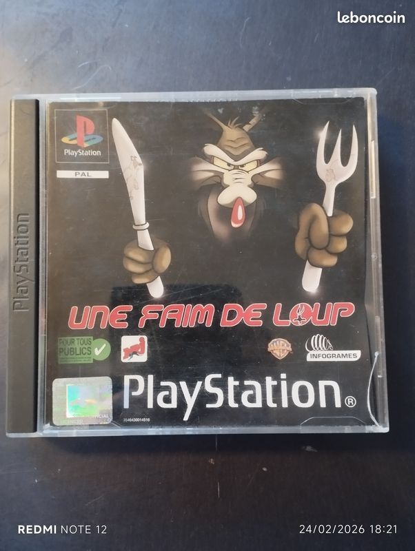 Jeu PS1 : Une Faim De Loup - Version PAL FR, Neuf Sous Blister !
