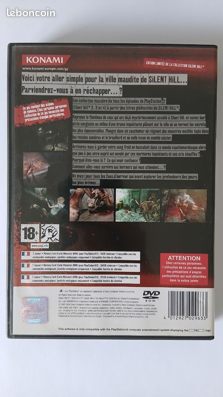 Jeu Silent Hill 2 Edition spéciale collector (PS2) complet en bon état