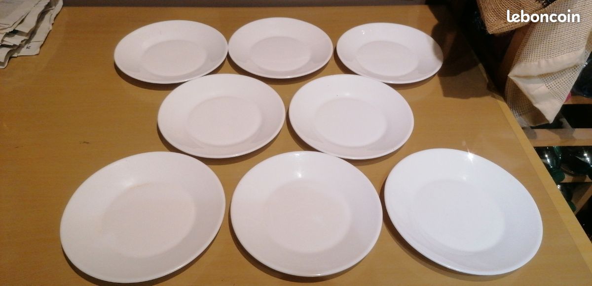 ARCOPAL ASSIETTES Soucoupes à Tasses Café 11,5 cm Vintage Ancien Lot de 6 EUR 6,90 - FR