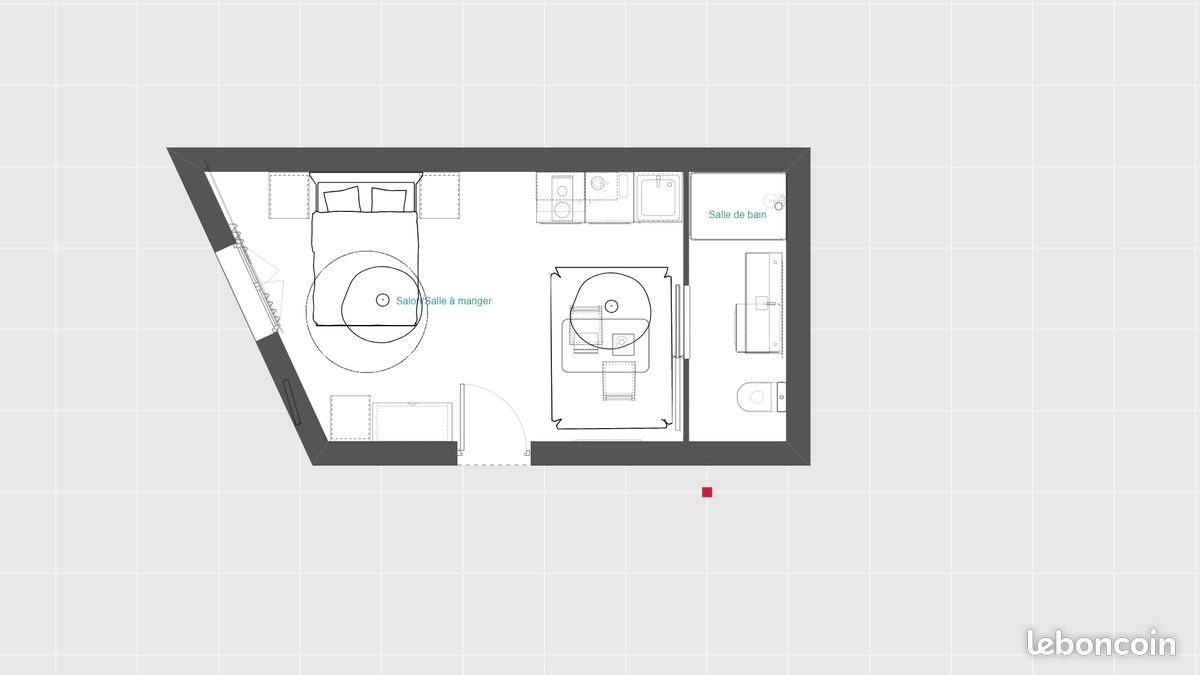 Appartement 1 pièce 20 m² · à Niort · 20 m² · 550 €