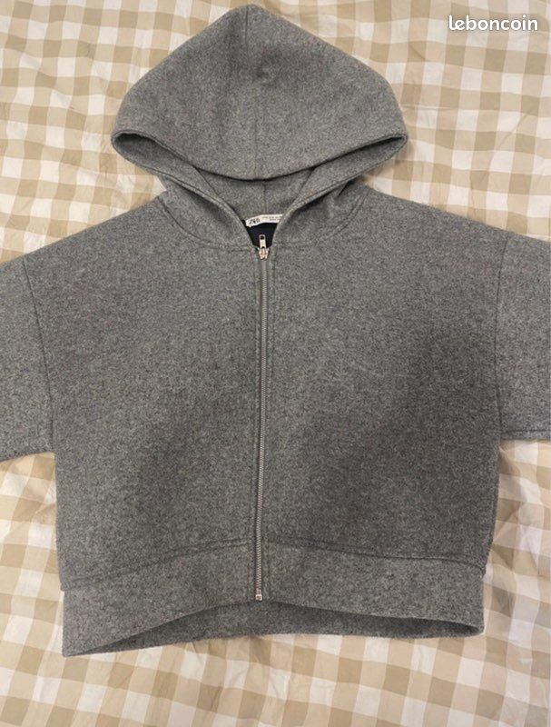 Gilet-pull Oversize Zara Pour Fille, Gris, Avec Poches, Taille 2-3 Ans, Neuf Avec étiquette