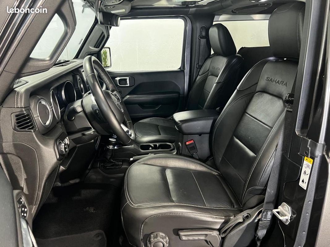JEEP WRANGLER JL 3 PORTES 2.2 200ch SAHARA 4X4 BVA - 4 PLACES PAS DE MALUS - Suivi complet (image 9)