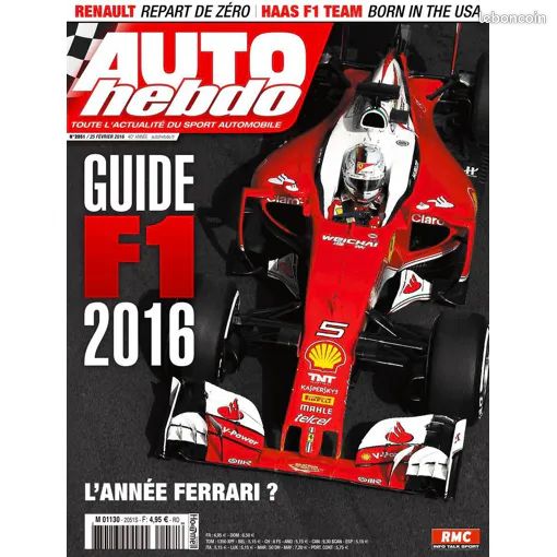 Auto hebdo n°2051 Guide F1 2016 (image 1)