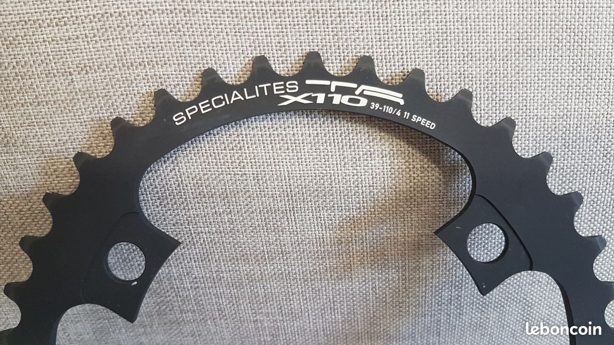 TA X110 Plateaux Mixte 4 Bras 110 PCD – 11 Vitesses – Alu 7075 T6 – Compatible Shimano Dura Ace, Ultegra, 105 – Noir – Extérieur 48-53 Dents, Intérieur 33-42 Dents