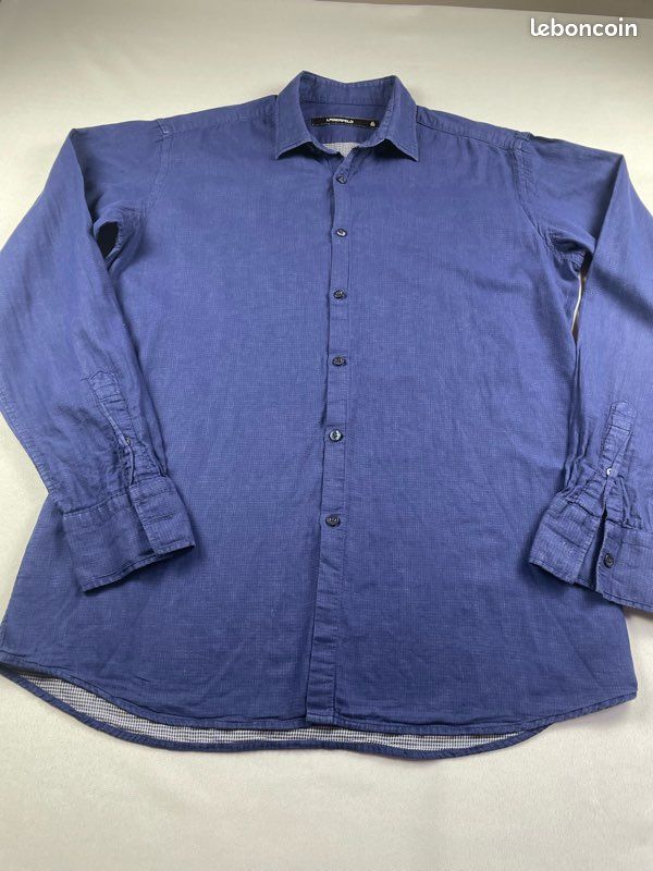 Chemise Lagerfeld bleu 100% coton taille 41 Xl homme (image 3)