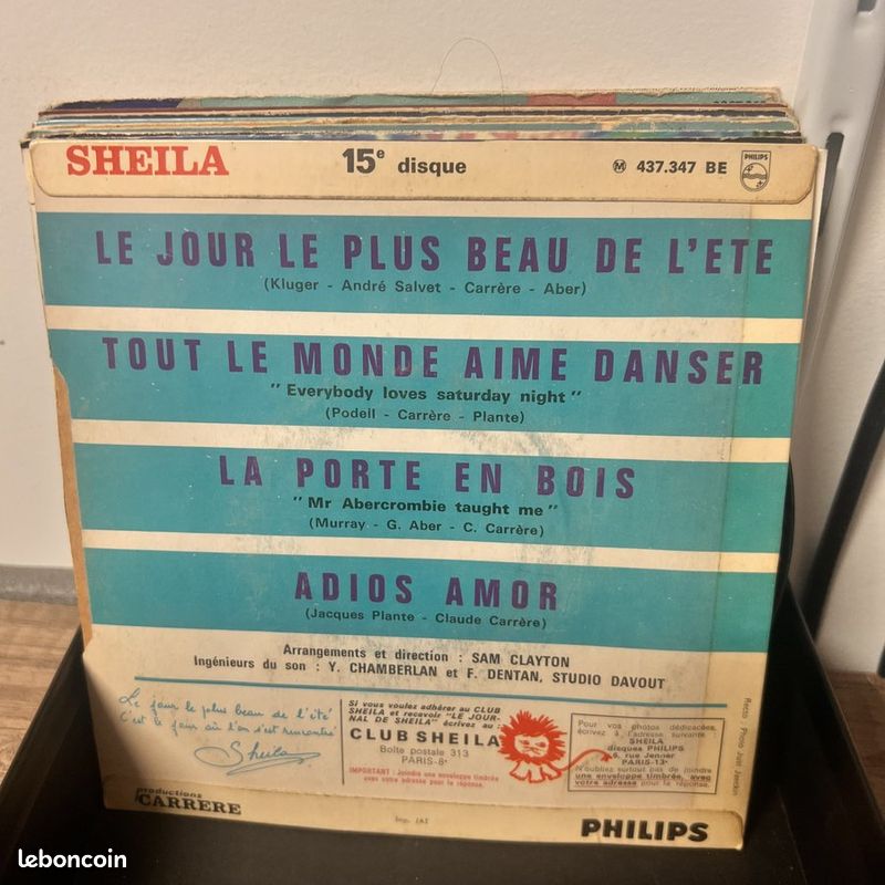 Sheila - Adios Amor - Vinyl 45 t (image 2)