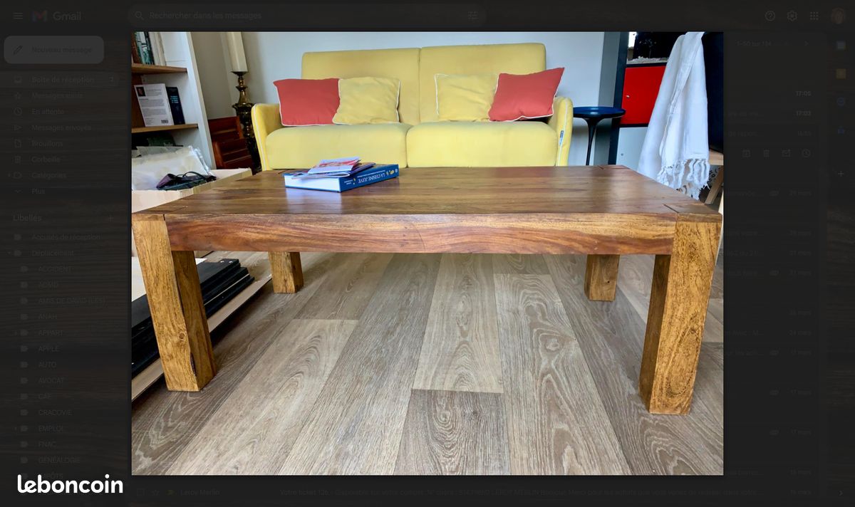 Vente CANAPÉ + TABLE BASSE (image 4)
