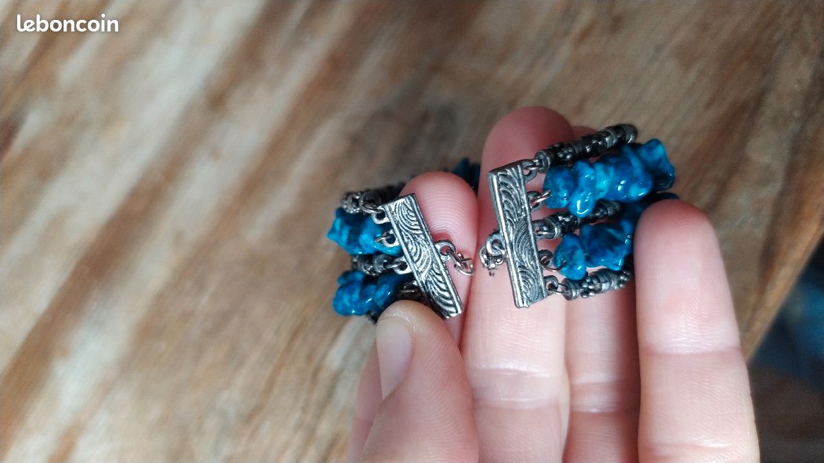Bracelet en pierres bleues (image 3)