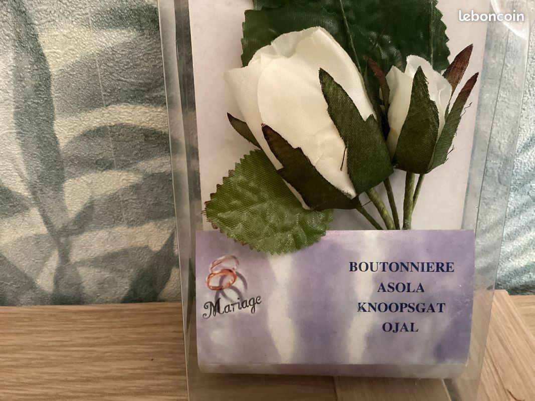 Boutonnière fleur mariage NEUF (image 2)