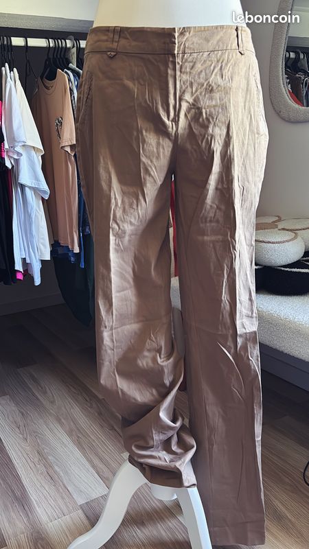 Pantalon droit marron Camaïeu T40 Vêtements