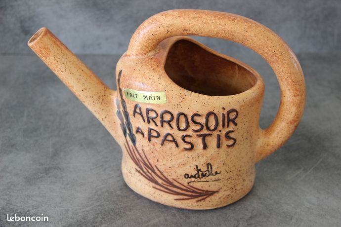 Arrosoir à Pastis Vintage En Céramique - Pichet Multi-color - État D'occasion