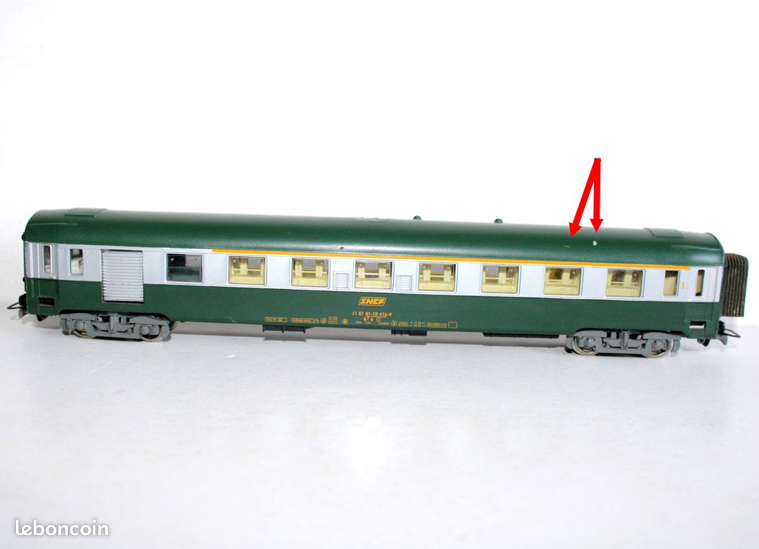 Lot De 4 Wagons Jouef HO - Voitures à Deux étages Région SNCF - Époque IV