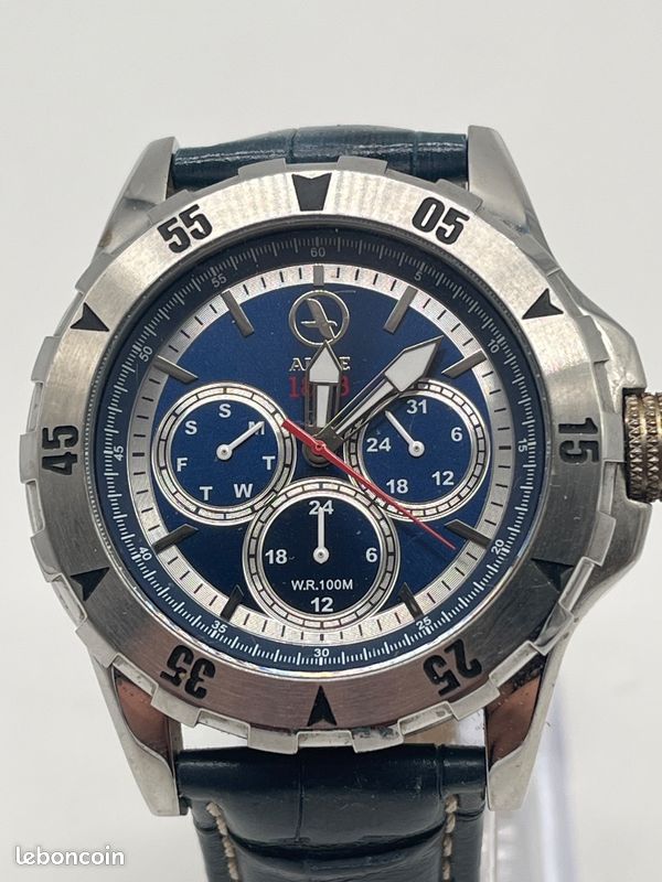 Montre homme Aigle style sport chic cadran bleu multifonction #E1 (image 1)