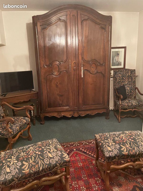 Lot 4 fauteuils Voltaire et 2 repose pieds (image 1)