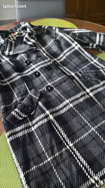 Manteau noir et blanc (image 1)