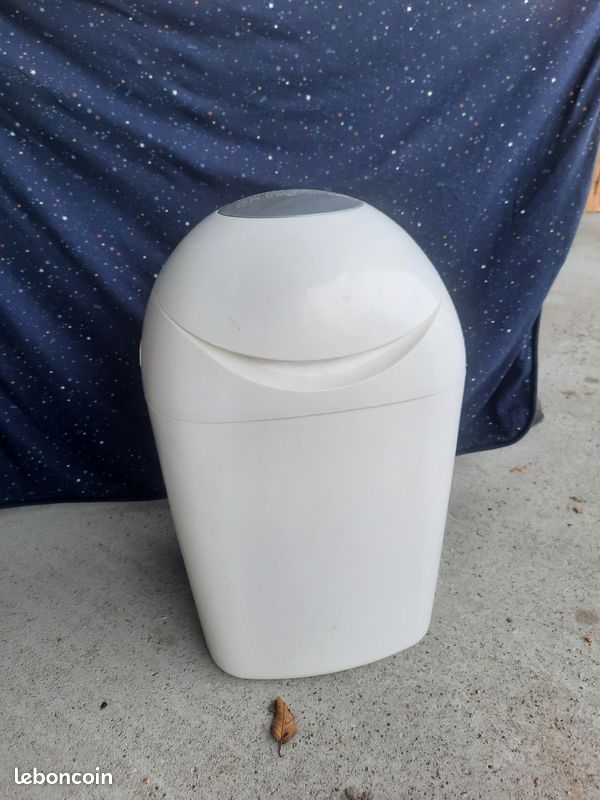 Poubelle à Couches Tommee Tippee Sangenic Tec - Blanche - Système D'hygiène Anti-odeurs