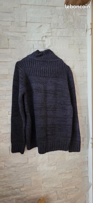 Pull Celio Relax Collection col montant torsadé - Taille S - Bleu foncé (image 4)