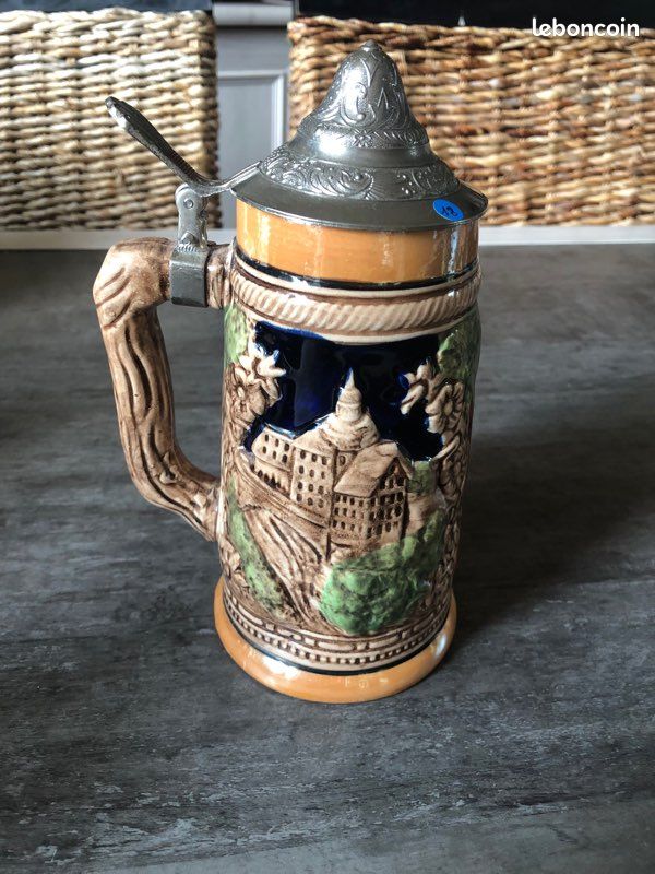 Chope à Bière REUTTER Collection - Roi Louis Ier De Bavière Avec Couvercle - Vintage