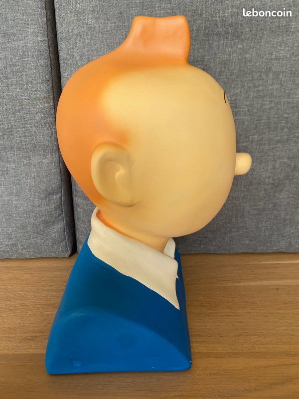 Grand Buste Tintin Beige Résine - 34x38 Cm - Diorama Collection 1991