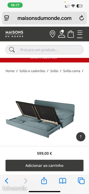 Vente canapé maison du monde (image 1)