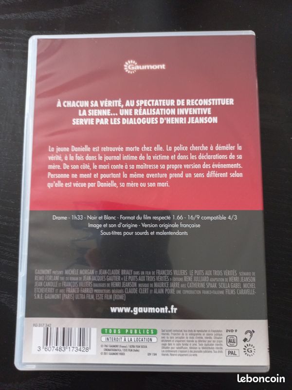 Dvd "Le puits aux trois vérités " de 1961 (image 2)