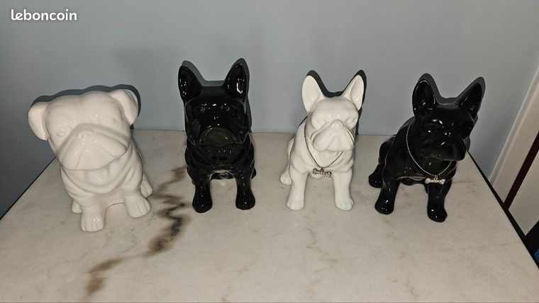Sculpture, Bouledogue en céramique