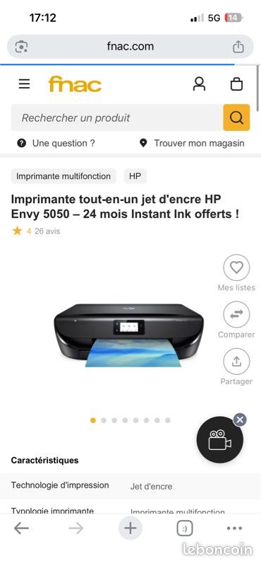 Imprimante HP ENVY 5050 (image 1)