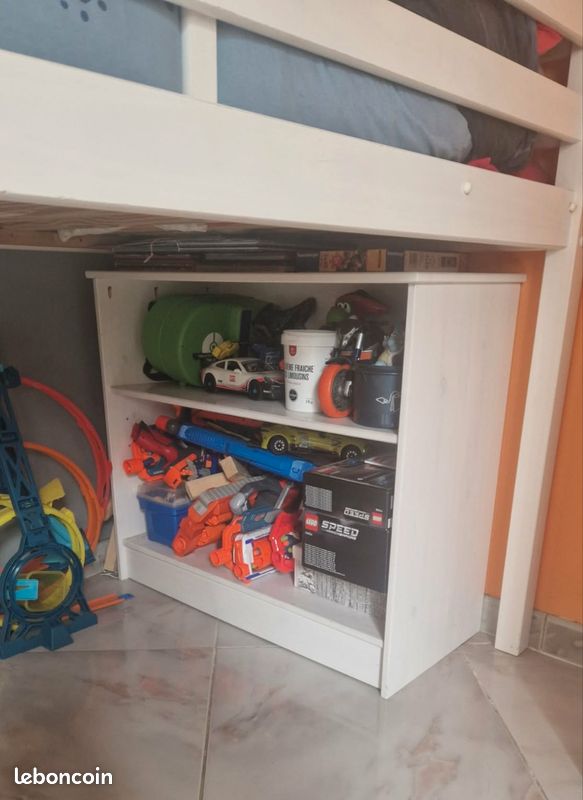 Chambre enfant lit en hauteur , blanche (image 2)