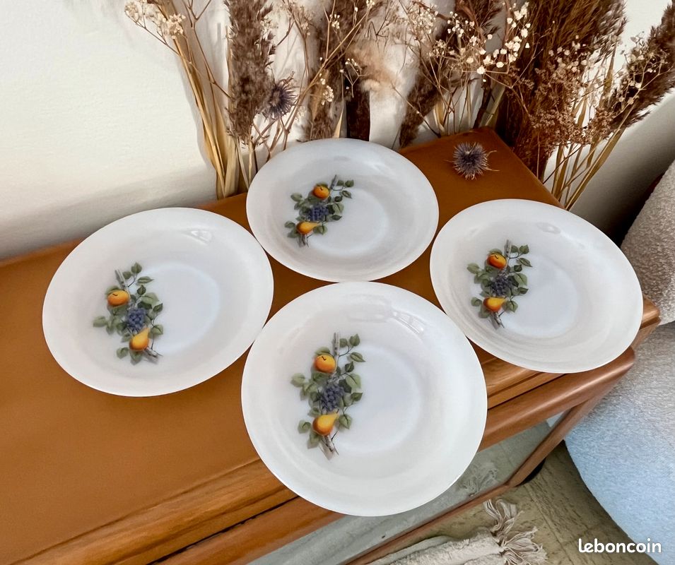 LOT DE 6 Assiettes Creuses Arcopal Lotus Vintage 70 S Comme Neuve EUR 69,00 - FR