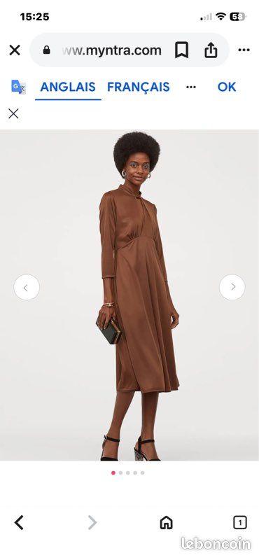 Robe Femme H&M Taille M - Multicouleur, Longueur Mollet, Très Bon État Occasion