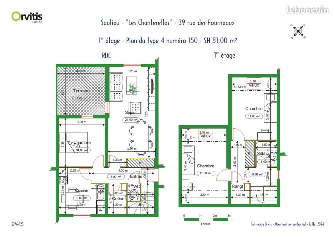 Appartement 4 pièces 81 m² · à Saulieu · 81 m² · 621 €/mois