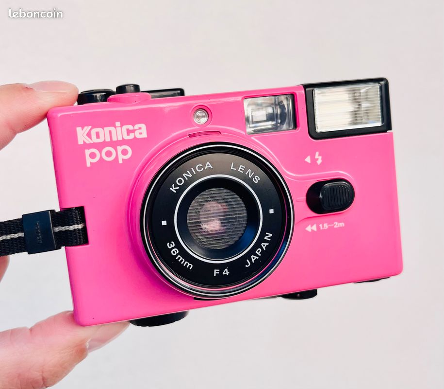 Appareil Photo Konica Pop – Compact 35mm Avec Flash – Testé Et Fonctionnel