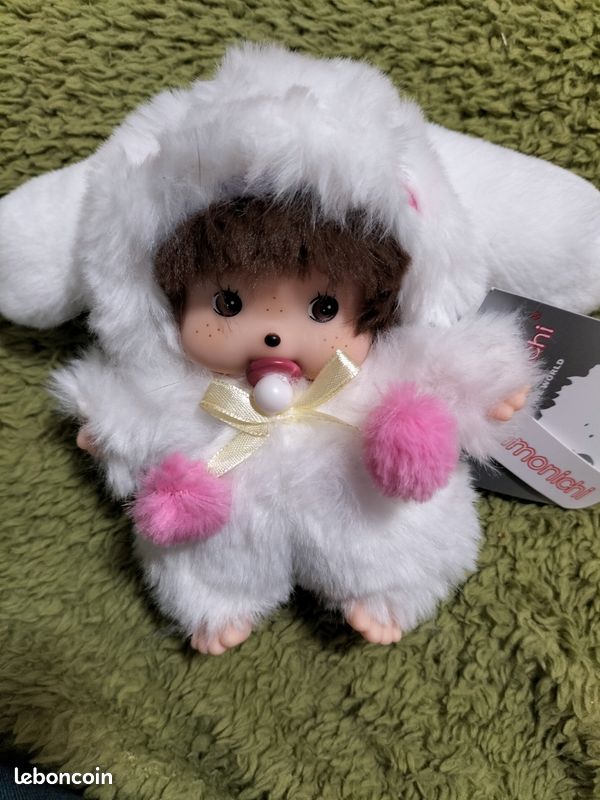 Kiki Lapin Monchhichi – Peluche Vintage Douce Et Mignonne