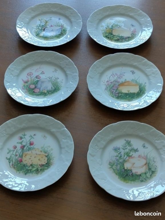 Ensemble de 6 assiettes à fromage Lierre Sauvage (image 1)