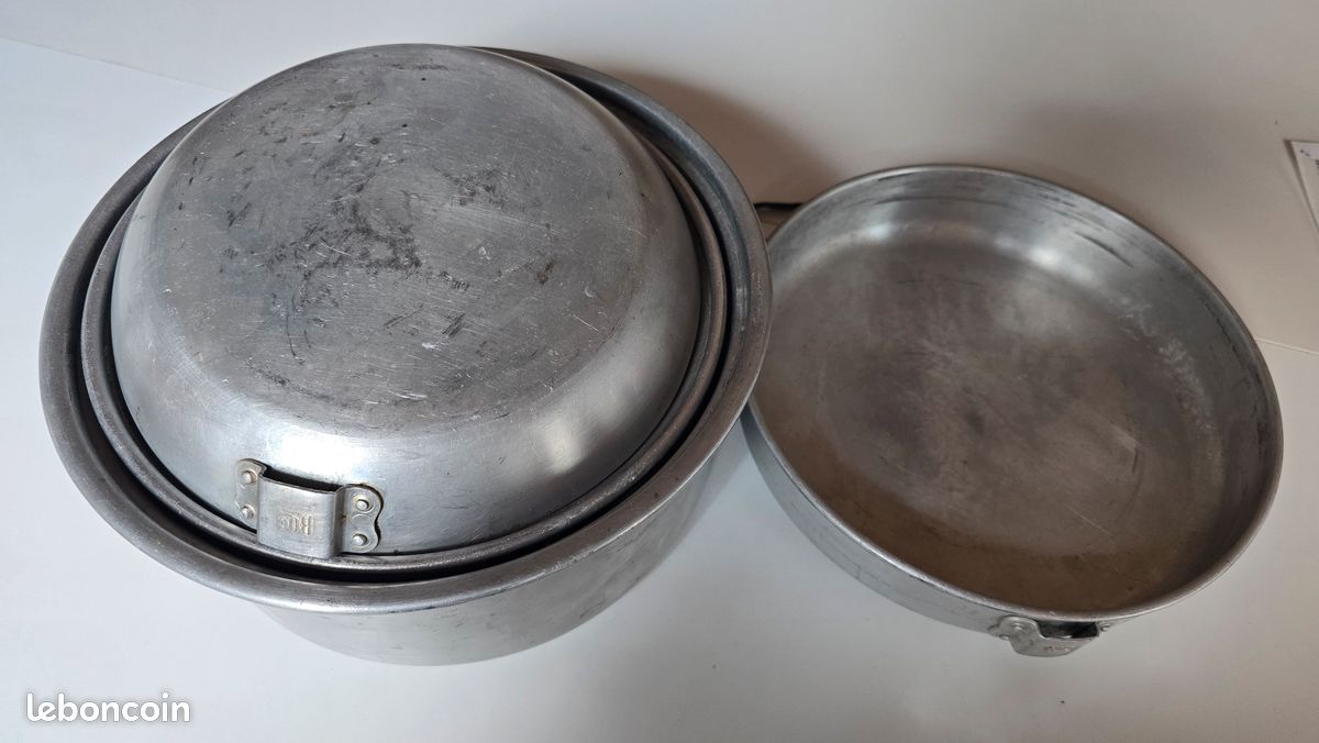 Lot De 5 Gamelles De Camping Vintage – Aluminium, Fabriquées En France (Occasion)