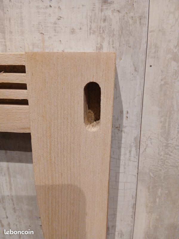 Pieds latéraux en hêtre massif – 43 cm – pour table ou tabouret (image 6)