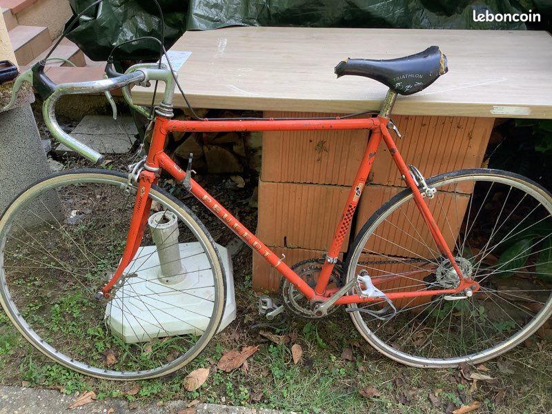 Vélo de course Peugeot 103 orange record du monde (image 1)