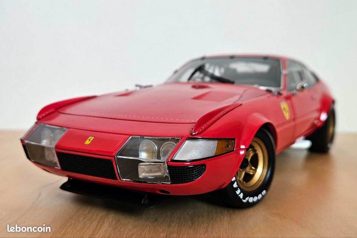 Modèle Réduit Ferrari 365 GTB4 Daytona Competizione - Kyosho 1:18, Jaune, Métal, Neuf