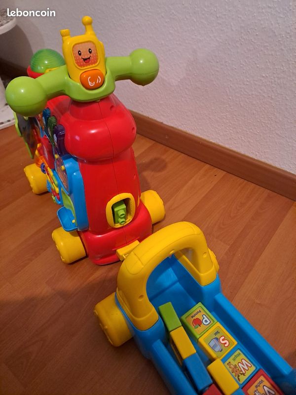 Trotteur Pousseur Loco Trotteur Vtech Porteur Maxi Trotti Loco En