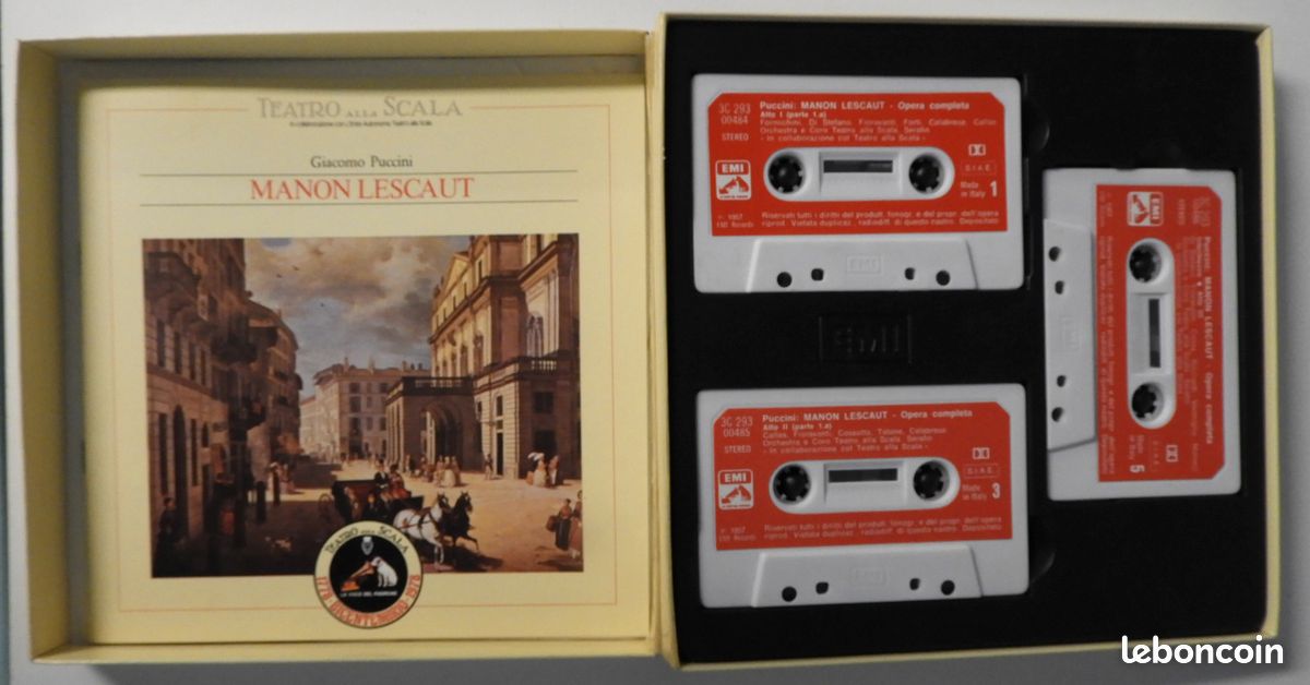 Coffret 3 cassettes audio Giacomo Puccini, Manon Lescaut (image 2)