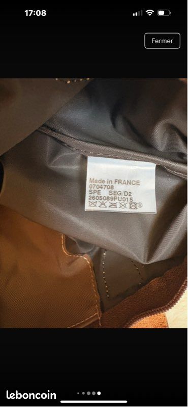 Sac pliage Kaki , Longchamp, taille S (image 4)