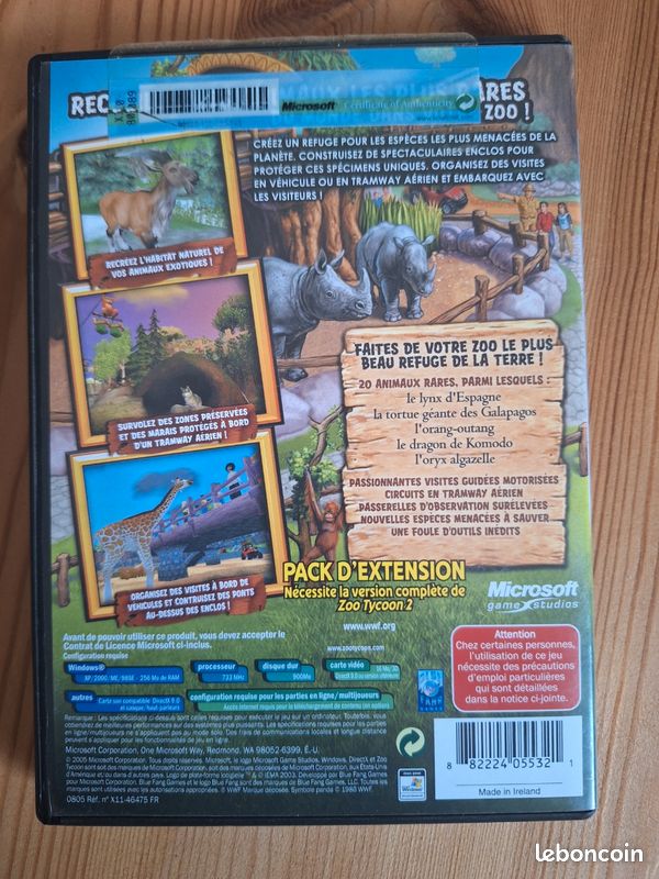 Zoo Tycoon 2 : Espèces en Extinction - Jeux vidéo - Achat & prix
