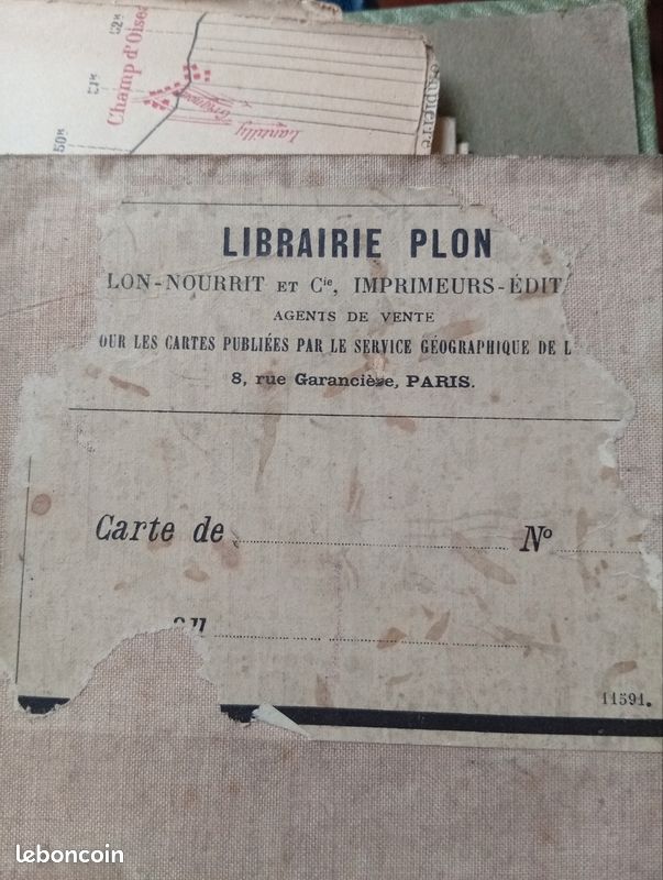 LL47 carte état major TTBE WW1 Meulin - Saône et Loire