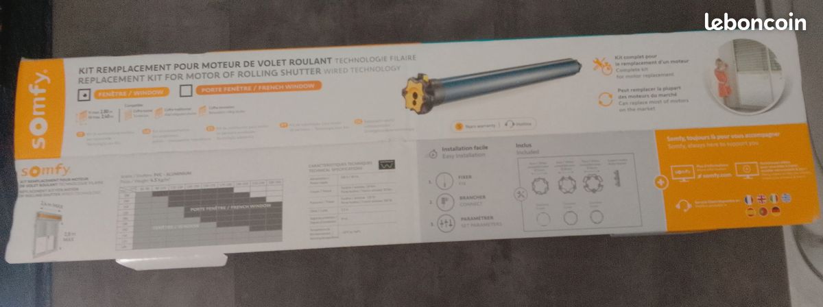 Moteur volet roulant somfy (image 1)