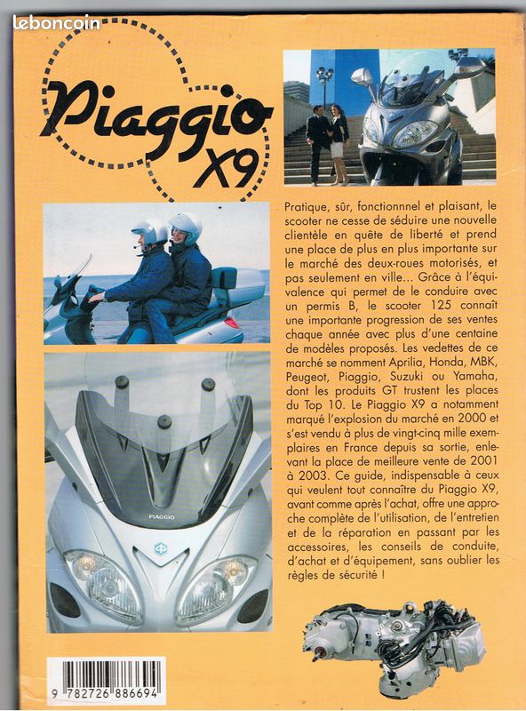 Guide d'utilisation , entretien et réparation scooter Piaggio X9 125 Didier Meyer (image 2)
