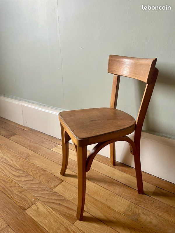 Bureau pupitre d’enfant et sa chaise vintage Baumann (image 8)