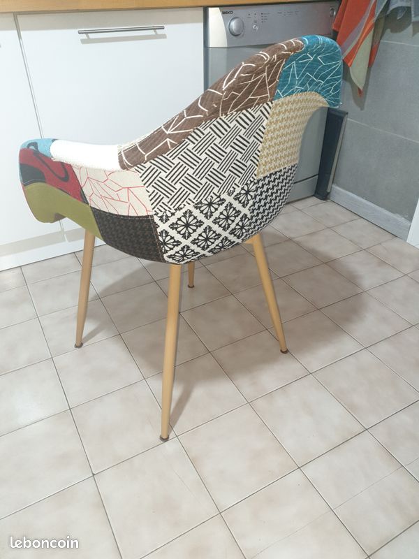 Fauteuil scandinave patchwork (image 4)